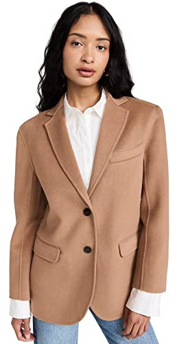 ANINE BING Women's Quinn Blazer, Brown, M