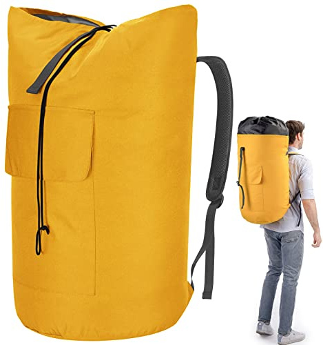 Wäschesack Schmutzwäsche XXL 115 Liter, Wäschebeutel Reise mit 2 Gepolsterte Schultergurte, laundry bag travel, Wäschetasche Faltbare Aufbewahrungsbeutel Kleidung Tasche, Seesack Rucksack…