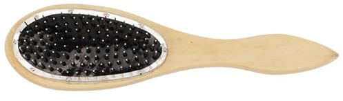 Pettine Per Spazzola Per Parrucca, Spazzola Per Capelli in Acciaio Spazzola Metallica Per Parrucca Manico in Legno, Setole in Metallo Possono Stimolare Il Cuoio Capelluto Per Aiutare Il Massaggio del