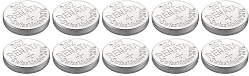 RENATA Pack of 10 Silver Oxide Button Batteries 362 / SR721 SW 0% Mercury