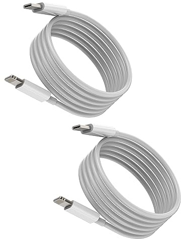 Cable iPhone USB C vers Lightning(Lot de 2) 20W Câble Charge Rapide 2M Chargeur Fil Cordon Certifié Apple MFI Accessoire Voiture Prise Adaptateur pour 14 13 12 11 Pro Max 7 8 Plus X Se XS XR Ipad Air