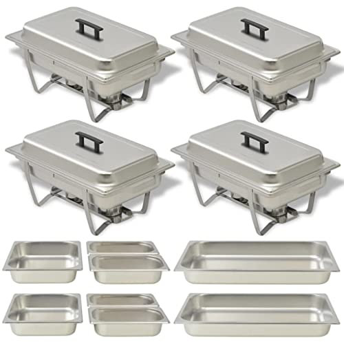 TALCUS Home & Garden With 4 Piece Chafing Dish Set Stainless Steel