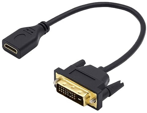 chenyang Mini HDMI a DVI Cavo Mini HDMI 1.4 Femmina a DVI 24+1 Maschio Cavo Adattatore per Computer HDTV Scheda Grafica UHD