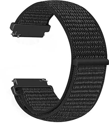Vodtian 18mm Nylon Armband Kompatibel mit Garmin Venu 2S/Venu 3S/Vivoactive 4S/Vivomove 3S/Forerunner 255s/255s Music/265s, Schnellverschluss Ersatz Sport Loop Uhrenarmband für Damen Herren