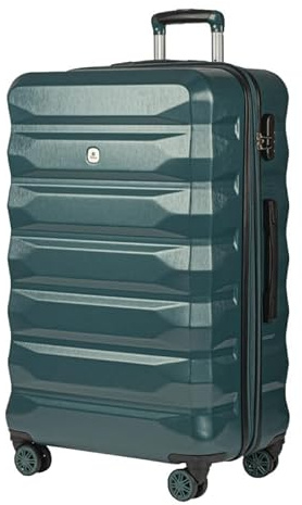 BEMON Grande Valise Rigide en Coque 4 Roues 85cm Nice Vert