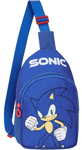 Get Trend SONIC THE HEDGEHOG Sling Bag Kinder, Brusttasche Umhängetasche mit Verstellbarem Gurt - Geschenke für Jungs