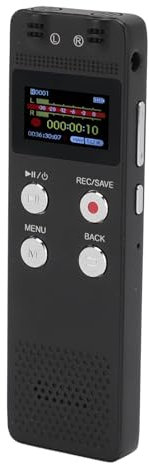 72 GB Digitaler Diktiergerät, Diktiergerät mit Wiedergabe, HD-LCD-Display, MP3-Player, Kleiner Diktiergerät für Vorträge, Besprechungen, Interviews (32GB)