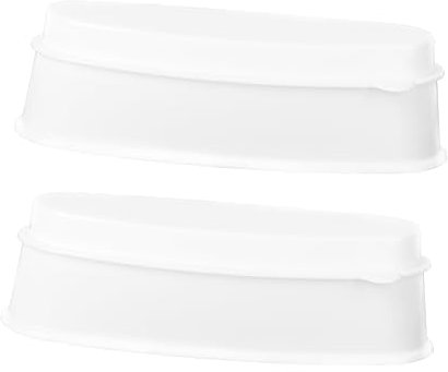 FRCOLOR Boîte de Poudre à Tremper pour Ongles French Manucure 2pcs Blanc Plastique Accessoire Nail Art DIY Maison