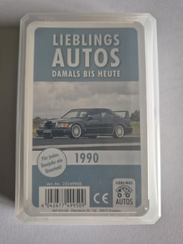 Lieblings Autos Auto Quartett 1990 Baujahr Geburtsjahr 36. Geburtstag Geschenk Spielkarten Neu