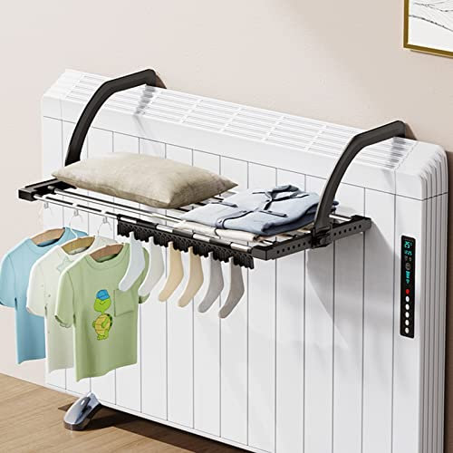 Tendedero Plegable, Tendedero para Balcón, Secadora De Ropa Radiador Balcón Secador De Radiador Negro, Utilizado para Colgar Alféizares De Ventanas De Dormitorio, Barandillas De Balcón, Tendedero De