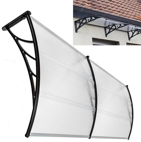 Door Canopy, Front Door Canopy Outdoor Awning, Rain Shelter for Window, Waterproof Front Door Canopy, Balcony Awning for doors windows and shop windows 200 x 90 cm