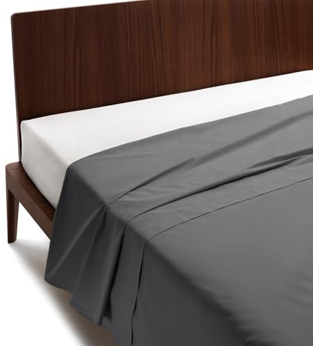 GUZZINI Classic - Drap Plat 2 Personnes 240x280 en 100% Coton Percalle Certifié OekoTex Frais et Respirant, Draps Housses Dessus de Lits pour Linge de Lit, Drap Housse Douce et Durable pour Lit Double
