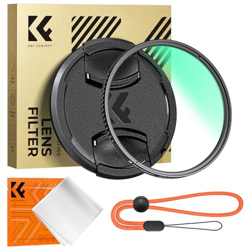 K&F CONCEPT Filter 62mm Polfilter CPL | Optisches Glas mit Multi-Beschichtung, Universal-Objektivdeckel,wasserfest ölabweisend,Nano-Dazzle,FC501