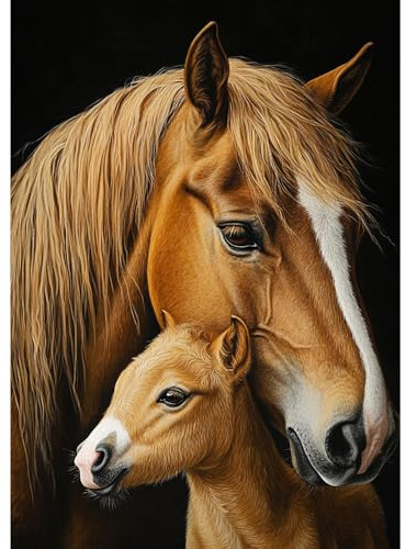 MXJSUA DIY 5D Diamond Painting, Caballo Diamond Painting Kit Completo, Manualidades Adultos Diamond Painting Para Decoración De Pared Del Hogar 30x40cm
