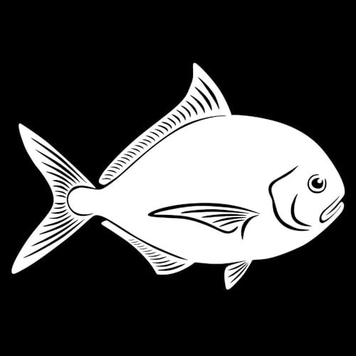JIFENLI Autoaufkleber 16cmX10,8cm Lustiges Tier Schwimmen Fisch Vinyl Motorrad Auto Fenster Aufkleber Aufkleber Schwarz/Silber