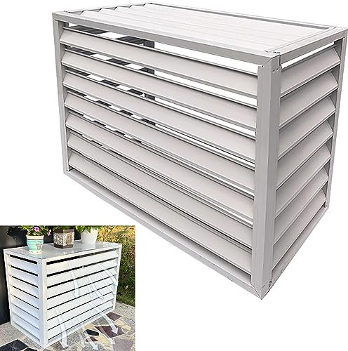 Funda protectora para aire acondicionado exterior, resistente a la intemperie, para unidad de aire acondicionado y cubo de basura, ventana de aluminio, soporte de flores, color blanco