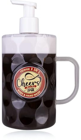 Accentra Distributeur de Savon au Design chope à bière, Savon à Main Cheers Aspect bière, avec 720 ML de Savon pour Les Mains dans Un Distributeur de Mousse, Savon Liquide, Parfum : Bouleau et cèdre