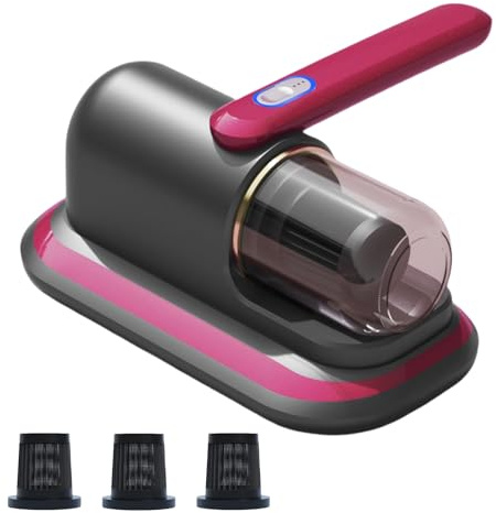 MEIION nooroa deep vac staubsauger milben akku Milbenstaubsauger - leistungsstarker kabelloser Milbensauger für Matratzen, Sofa, Kissen und Teppiche, 12V Handstaubsauger mit 8000pa Saugkraft, 66dB