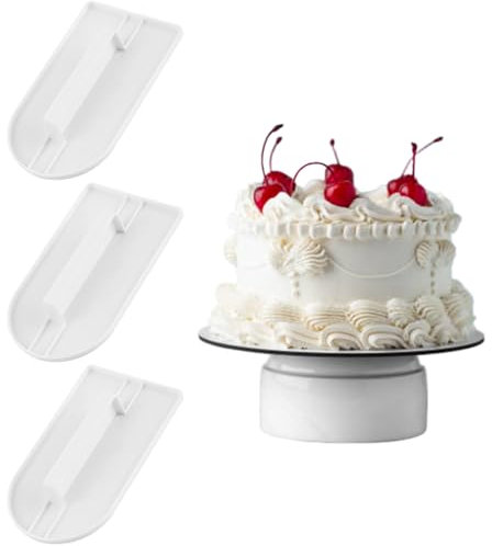 Set di 3 lisciatori per torte, per fondente, glassa, fondente, decorazione torte, glassa, fondente, fondente, pasta di zucchero, in plastica, adatto per la casa, cucina, pasticceria, negozi di