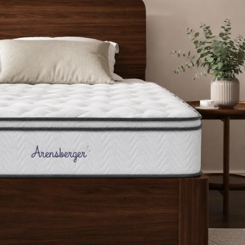 Arensberger Viktoria madrass 100 x 200 cm | Fjädermadrass med dynamisk hårdhet (H2 H3 H4) och integrerad bäddmadrass | ergonomisk höjd 25 cm | fickfjäderkärna | 120 x 200 cm rullmadrass