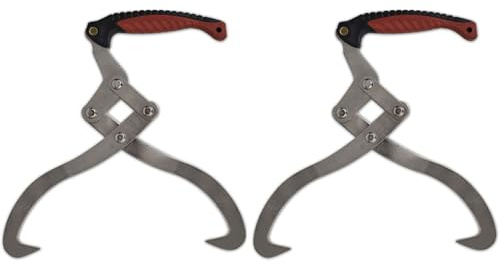 Homgoday Pinzas de Troncos de Madera con Mango TPR 2 Unidades tenazas para Troncos