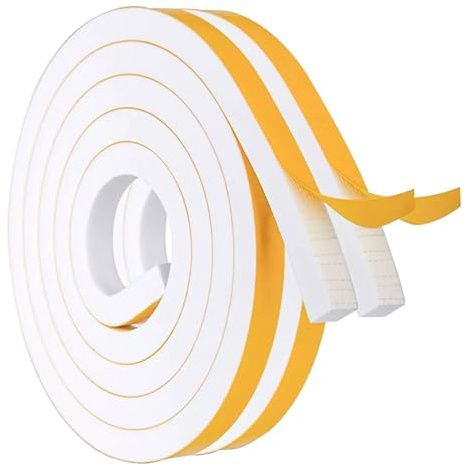 Sealing Tape, 4.9 m Door Seal, Insulating Adhesive Waterproof Foam Tape for Doors, Shower, Garage