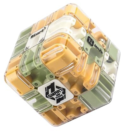 Maze Cube, 2-in-1 Kugellabyrinth Zauberwürfel Spielzeug, 8.5x8.5x8.5cm Large Labyrinth 3D Puzzles, Interaktives Faszinierendes 3D Denkspielzeug Für Kinder Zur Verbesserung Der Räumlichen Wahrnehmung