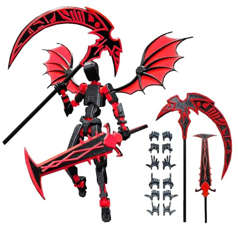 Generico 3D Action - Multi-Articulated Robot Model, 13.5 cm | Articulated Action With Sickle, , And Hands | Collectible To Display On Desktop, Bookcases And Sills