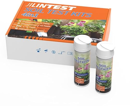 Kit de Test de pH du Sol Avancé 4 en 1 – Analyse Azote, Phosphore, Potassium (NPK) – Bandelettes de Test de Sol Professionnelles pour Jardinage, Plantes, Potager et Pelouse
