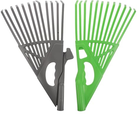 WEKAMOS Rastrello da Giardino in Plastica con Testa Sostituibile Strumento per Rimuovere Erba e Foglie Attrezzo Versatile per Pulizia Cortile e Prato Uso per Giardinaggio e Manutenzione