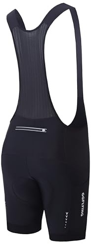 GGFLYING Cyclisme Bibs Shorts VTT Homme 5D Padded Rembourré Cuissard Pantalon avec 3 Poches Cuissard Vélo Fast Drying