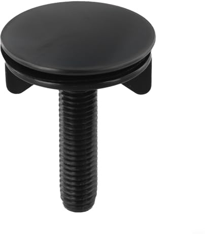 Hosrivae Cubierta para agujero de fregadero de acero inoxidable de 45 mm para agujeros de grifo de cocina o baño, cubierta ciega negra con junta tórica y tuerca, paquete de 3 piezas compatibles con