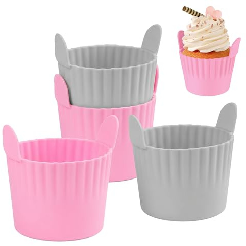 4-Piece Pirottini Silicone per Friggitrice Ad Aria - Stampi Resistenti