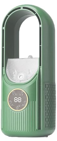 Ventilateur de climatisation portable avec lumière LED 6 vitesses, minuteur 6H pour la maison, le bureau, l'extérieur, la chambre à coucher, bureau sans pales USB avec brumisation