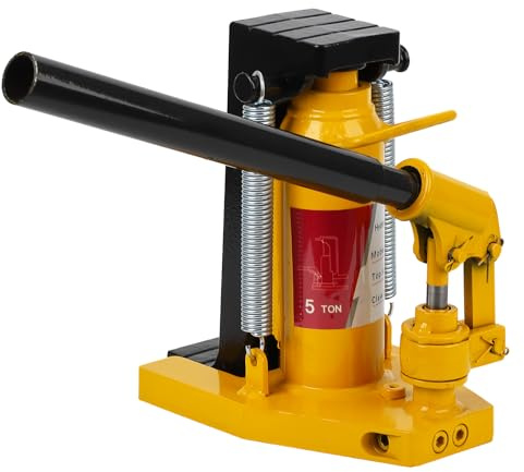 Koioplie Maschinenheber 5T Luft Hydraulisch | Schwerlastheber aus Stahl mit Zehenheber und Handpumpe, Für Maschinen, Fahrzeuge und Reparaturen geeignet