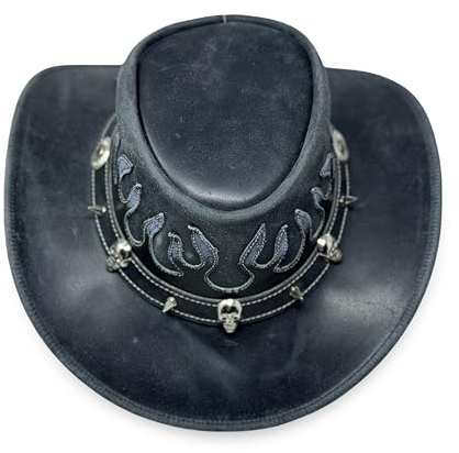 Lederhut Western Cowboy – Outdoor Hut Reiten, Wandern & Abenteuer Shadowflame