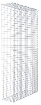 GABIONA Cesta de piedra de gavión rectangular, malla de 5 x 5 cm, profundidad de 30 cm, cesta de cultivo tipo 2, cierre de espiral, galvanizada (200 x 100 x 30 cm)