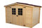 Abri Madrier Bois Massif avec Grande Façade 300cm, 20mm
