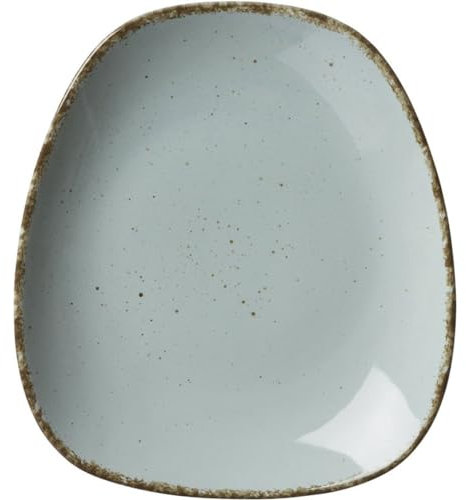 Ritzenhoff & Breker Dessertteller Casa, 22 x 20 cm, Frühstücksteller im Vintage-Look, Mix & Match-Geschirr, Spülmaschinenfest & Mikrowellengeeignet, Porzellan, Blau