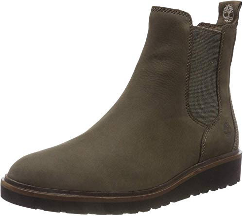 Timberland Ellis Street - Stivali Chelsea Donna, Verde (Canteen Nubuck 901), 37.5 EU