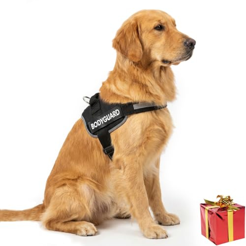 Hundegeschirr Anti Zug Brustgeschirr verstellbar, große Hunde, Geschirr mit Griff, No Pull, reflektierend, gepolstert, Sicherheitsgeschirr stufenlos verstellbar Größe L- Brustumfang ca. 70-86 cm