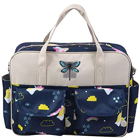 Zerodis Handtasche mit großem Fassungsvermögen, Umhängetasche, wasserdicht, multifunktional, elegant, groß, geräumig, Baby, Wickeltuch für Mütter