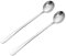 Long Handle Latte Spoons Coffee Dessert & Ice Cream Sundae Premium Quality Stainless Steel by Koksi Long Handled Coffee Spoons (Pack of 2)