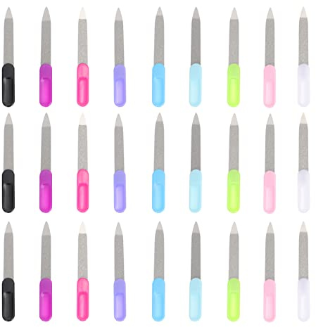 27stücke Teiliges Edelstahl Nagelfeilen Maniküre Werkzeuge Für Naturnägel Kunstnägel Und Gelnägel Einfach Zu Reinigen Und Tragbar Für Nagelpflege