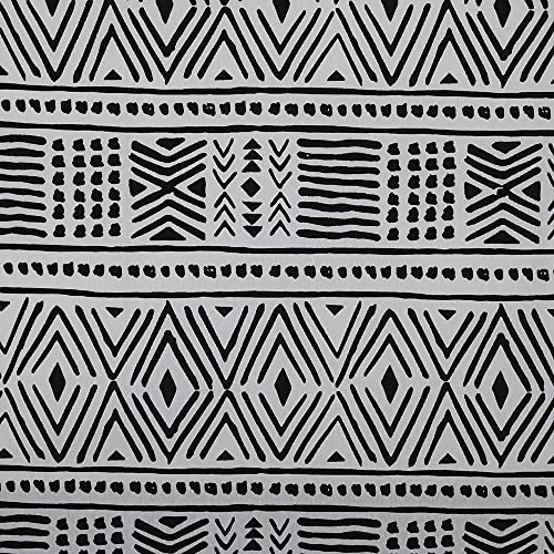 Kt KILOtela - Canvas Dekostoff, Home-Accessoires, Dekorationen, Tischdecken, Vorhänge, Kissen, Vorhänge, Taschen, Basteln, 300 cm Länge x 280 cm Breite, Okavango, Schwarz - 3 Meter