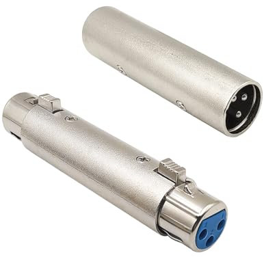 iYueMps 3 Pin XLR Adapter 1 Set XLR Gender Changer 3Pin XLR Male to Male Adapter XLR Female to Female Adapter for Audio Microphone