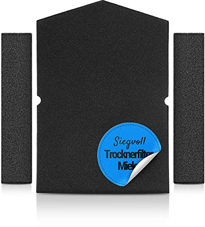 Siegvoll Filtro de secadora compatible con Miele 6057930 + 9688381/9688380 filtro de calor | filtro de esponja de filtro de espuma | filtro de pelusas para secadora secadora de calor