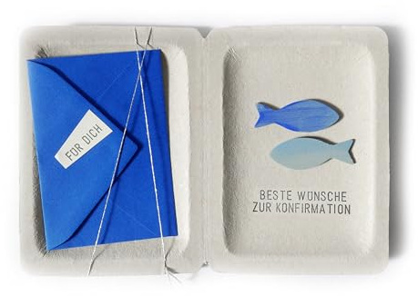 Konfirmation Geschenk Karte Geldgeschenk blau
