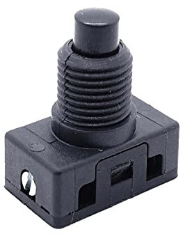 5 Stück Einbau-Druckschalter 1-pol. 250V 2A Schwarz ISO-Feingewinde M10x1 Einpoliger Druckschalter AN/AUS