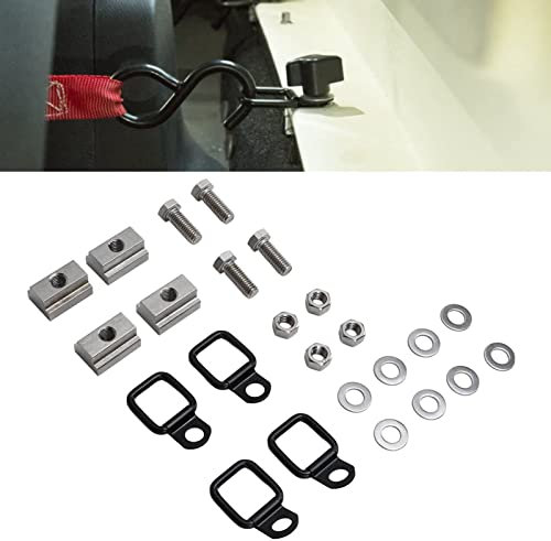 NDNCZDHC LKW-Ladeflächen-Zurrgurte, 4er-Pack LKW-Schienen-Stollenmuttern-Set, Deckschienen-Stollen-T-Nutensteine, Bett-Metallgewinde, Spannankerringe, LKW-Ladeflächen-Zubehör Für LKW-Pickup